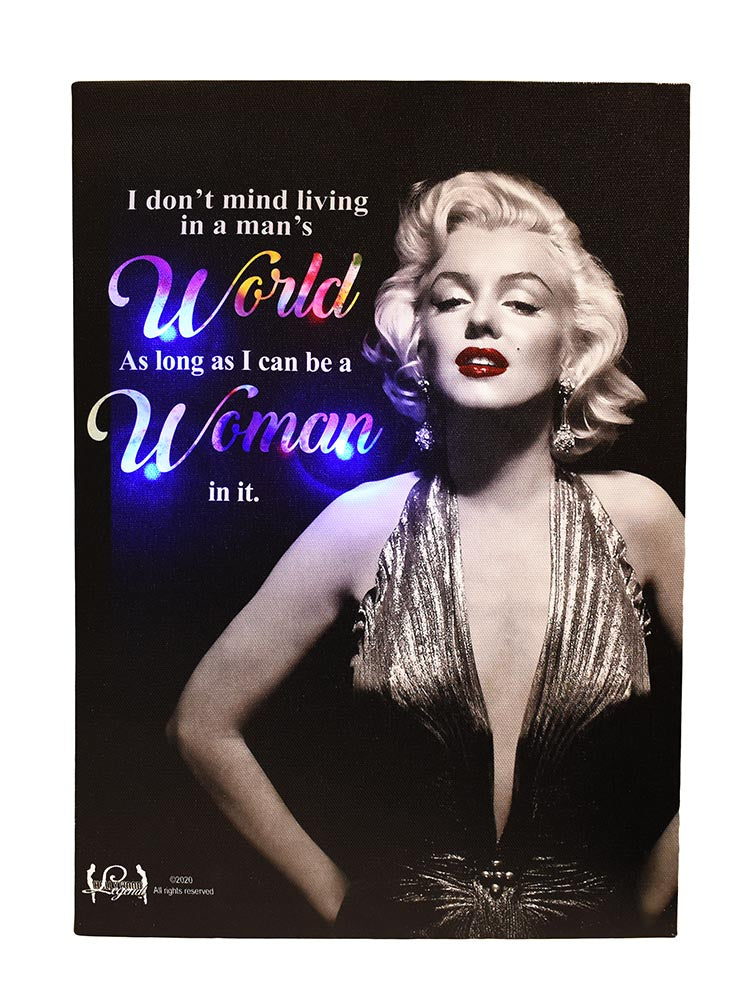 Marilyn Monroe Canvas  - Woman World w/ Lights