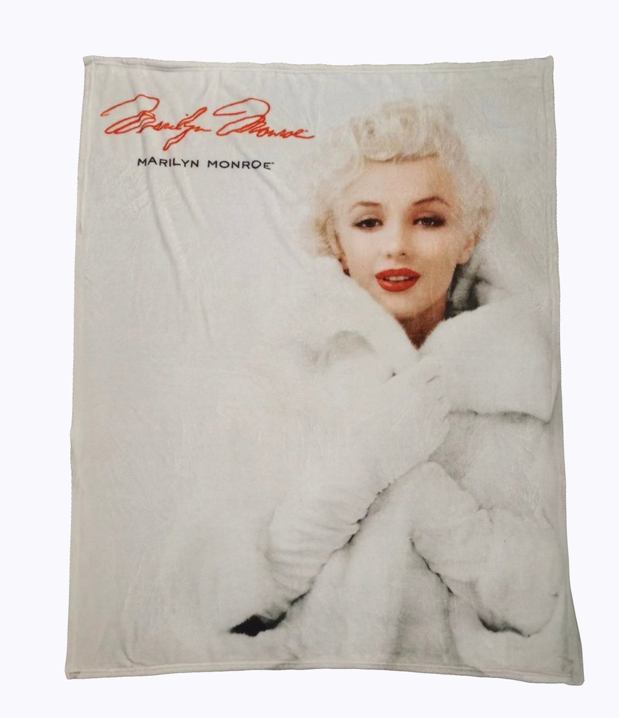 Marilyn Monroe Throw Blanket - White Coat