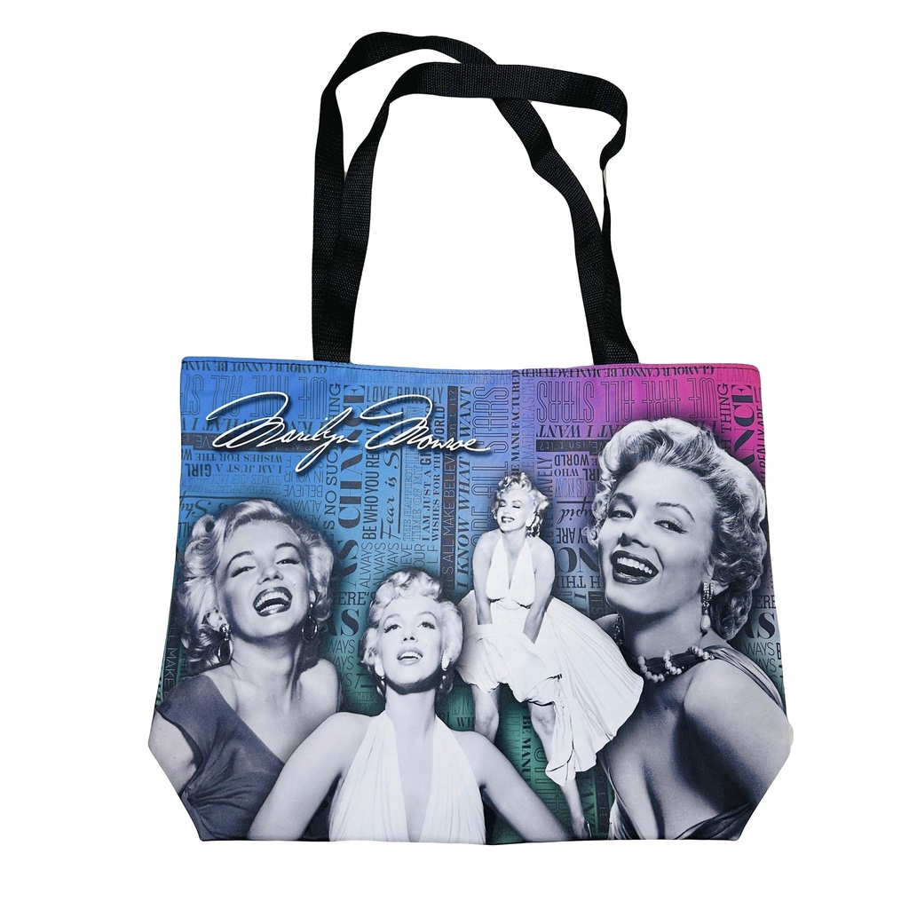 Marilyn Monroe Tote Bag - Collage Quotes