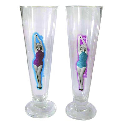 Marilyn Monroe Pilsner - Bling Glass Set of 2