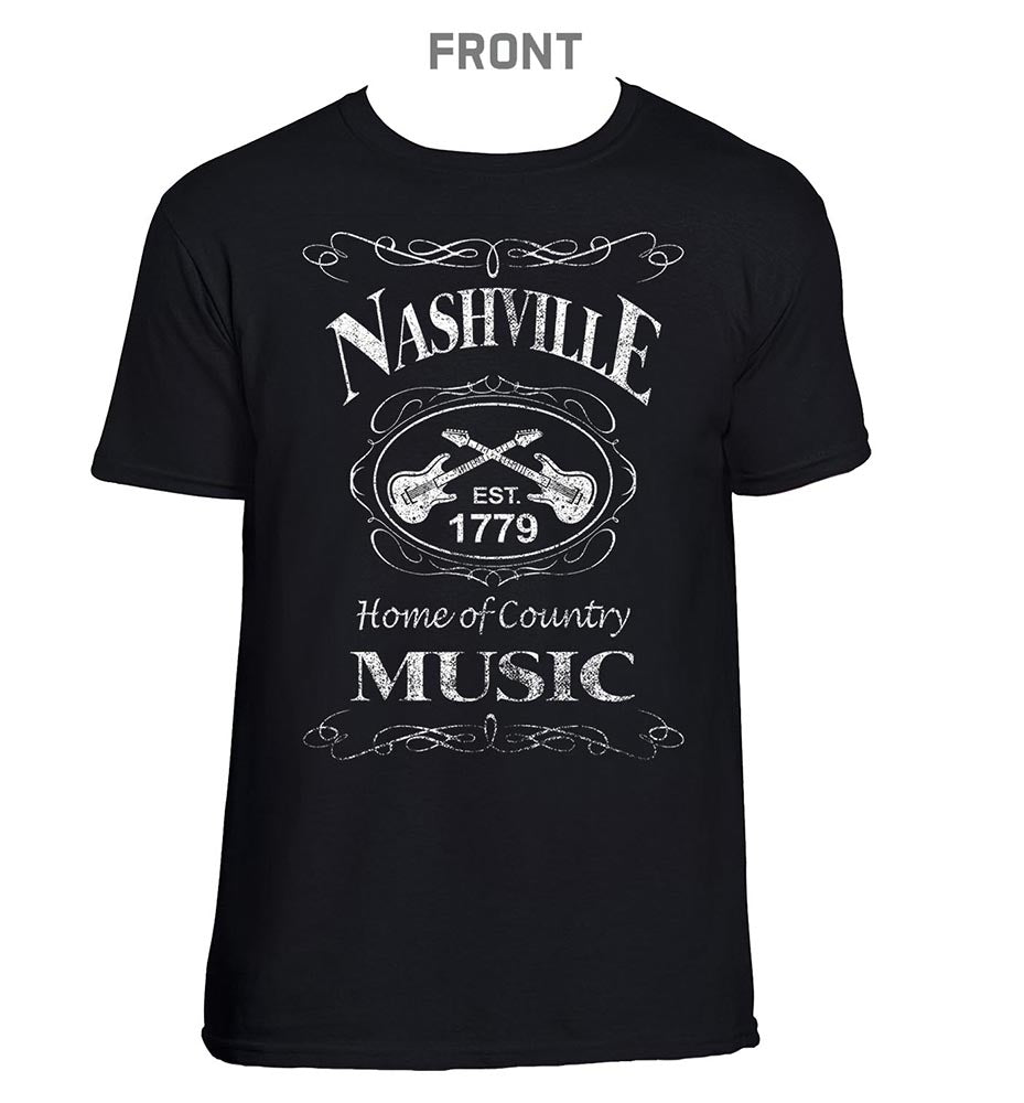 Nashville T-Shirt - Blk & Wht. Est.