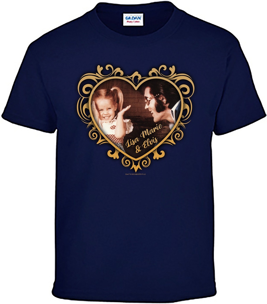 Elvis T-Shirt - Elvis & Lisa Marie Blue