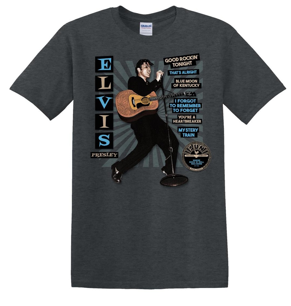 Sun Record T-Shirt - Gray Elvis