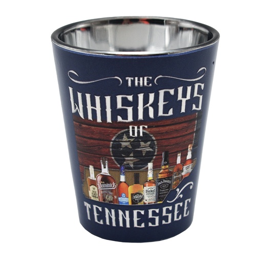 [T7172] Tennessee Shot Glass - Whiskeys of TN Silver