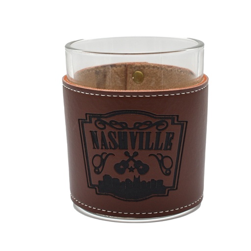 [N6947] Nashville Whiskey Glass - Leather