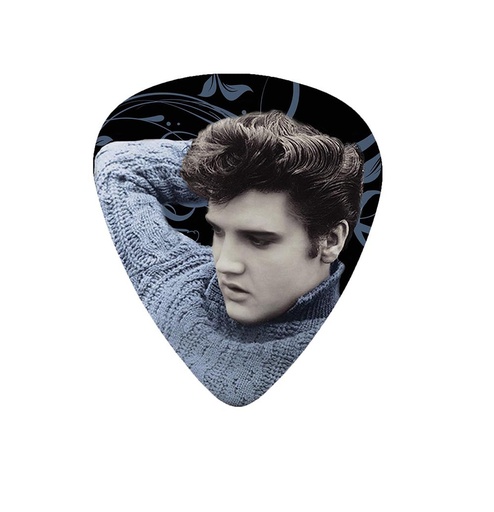 [E8070-B] Elvis Guitar Pick - Blue Sweater