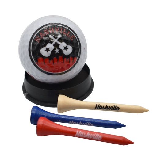 [N7081] Nashville Golf Ball & Tee Set - Skyline