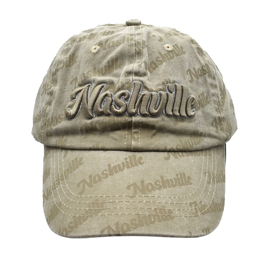 [N7055] Nashville Cap - Name Repeat Tan