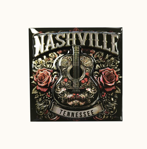 [N7112] Nashville Magnet - Guitar with Roses