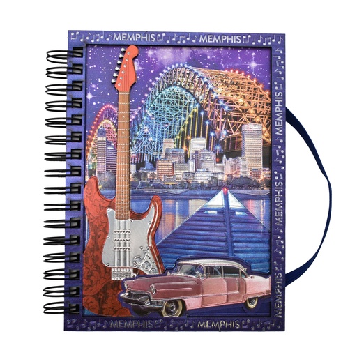 [M7101] Memphis Notebook - Collage Foil