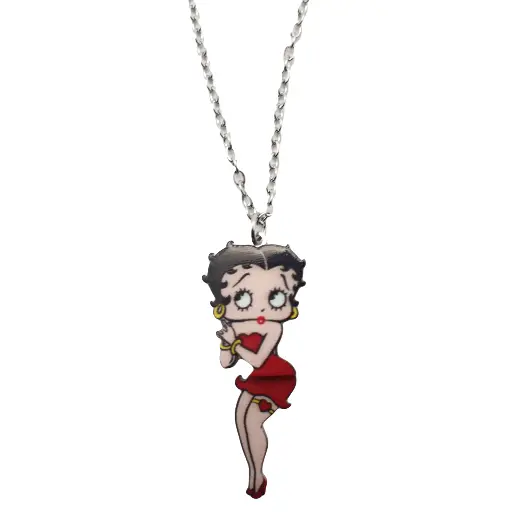 [BB7156] Betty Boop Necklace - Classic w/ Swinging Legs