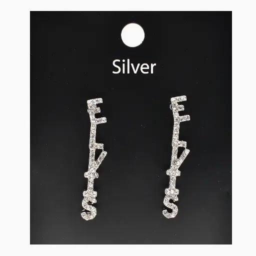 [E9127] Elvis Earrings - Name Dangle