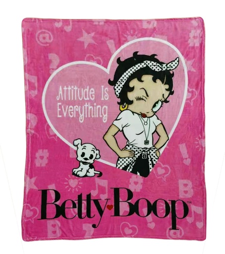 [BB6222] Betty Boop Throw Blanket - Attitude