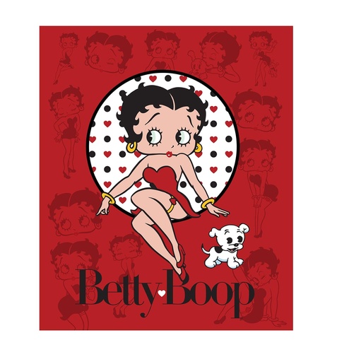 [BB6402] Betty Boop Throw Blanket - Silhouettes