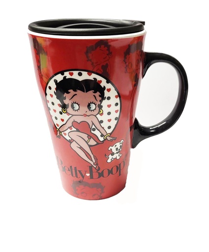 [BB6528] Betty Boop Mug - Red w/ Lid