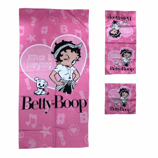 [BB6587] Betty Boop Bath Towel Set - Attitude - 3pc