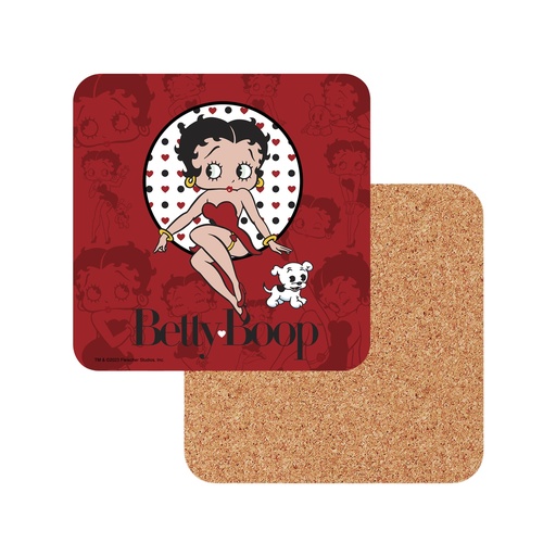 [BB6764] Betty Boop Coasters - Red - 6pc Set