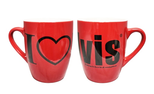 [E8092] Elvis Mug - I Love Red