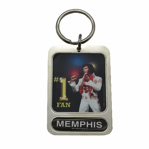 [E8174] Memphis Elvis Key Chain - # 1 Fan