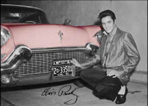 [E8423] Elvis Magnet - With Car