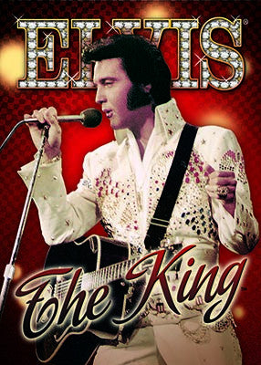 [E8520] Elvis Magnet - The King Red Background