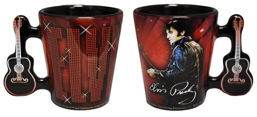 [E8606] Elvis Shot Glass - 68 Name In Lights With Guitar Handle