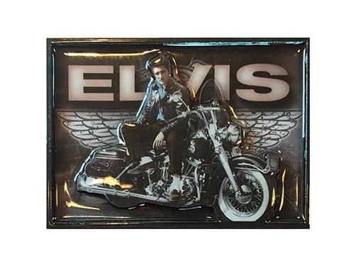 [E8624] Elvis Magnet - Motorcycle With Wings 3D Laser