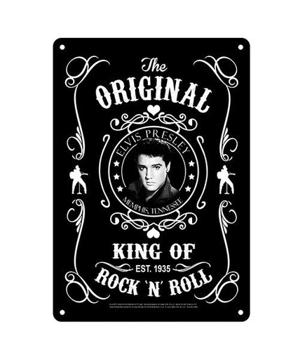 [E8665] Elvis Sign - Blk & Wht Est