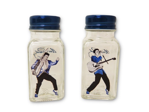 [E8729] Elvis Salt & Pepper Shakers - Blue Suede Shoes