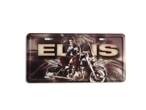 [E8746] Elvis Magnet - License Plate Motorcycle w/Wings