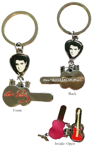 [E8775] Elvis Key Chain - Guitar Case With Charm