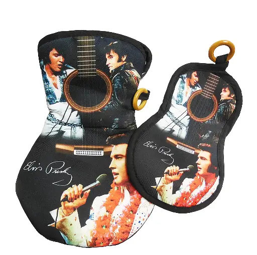 [E8776] Elvis Pot Holder/Oven Mitt - Guitar 3 Images