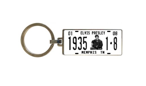 [E8811] Elvis Key Chain - License Plate 1935