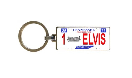 [E8812] Elvis Key Chain - License Plate 1Elvis