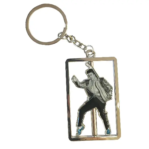 [E8825] Elvis Key Chain - Spinner Blue Suede Shoes