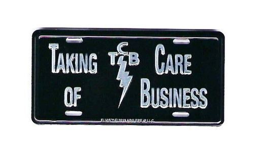 [E8832] Elvis Magnet - License Plate TCB