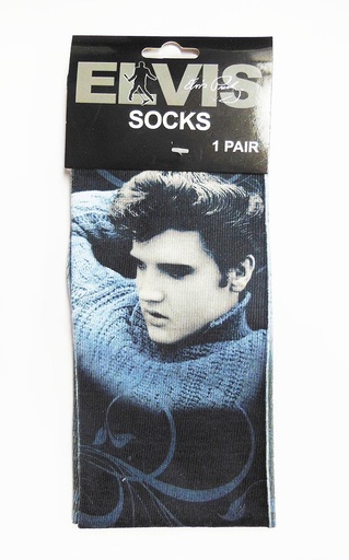 [E8843] Elvis Socks - Blue Sweater