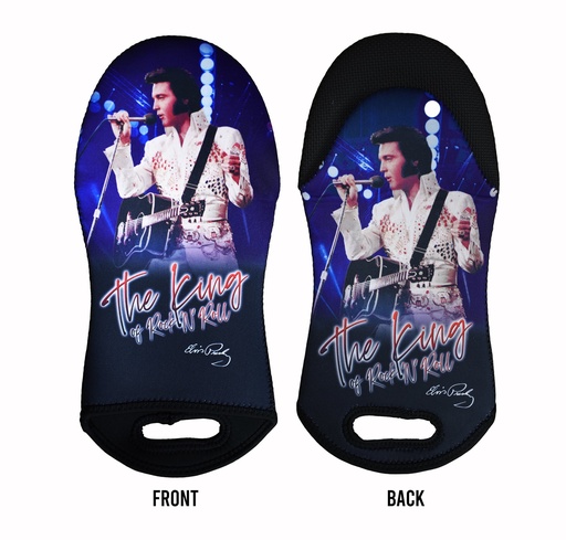 [E8902] Elvis Oven Mitt - The King  Blue With White Jumpsuit