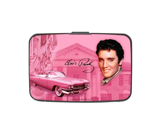 [E8926] Elvis Card Case - Pink With Guitar - 12pc Set