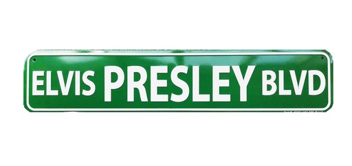 [E8933] Elvis Street Sign - Elvis Presley Blvd