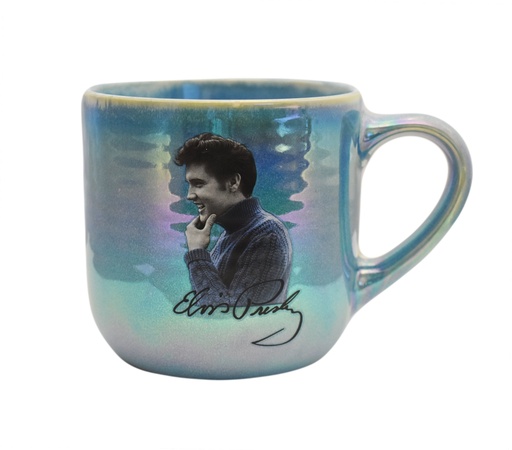 [E8943] Elvis Mug - Blue Sweater Glazed