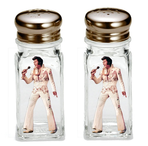 [E8952] Elvis Salt & Pepper Shakers- White Jumper