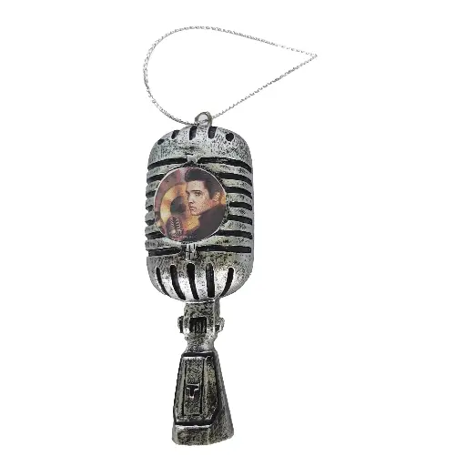 [E8960] Elvis Ornament - Microphone - 6pc Set