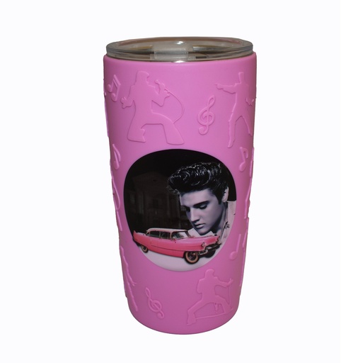 [E9008] Elvis Thermo Stainless Steel With Silicone Sleeve - Pink Caddy