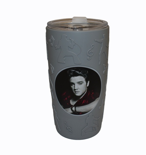 [E9009] Elvis Thermo Stainless Steel With Silicone Sleeve - Gray Portrait