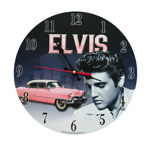 [E9035] Elvis Clock - Pink Caddy