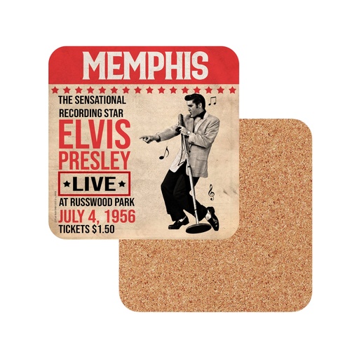 [E9041] Elvis Coasters - Memphis Poster - 6pc Set