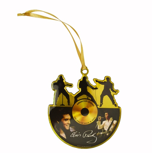 [E9061] Elvis Ornament - Gold Record