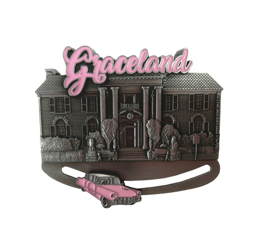 [E9062] Elvis Magnet - Graceland Movable Pink Caddy