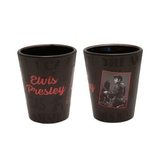 [E9079] Elvis Shot Glass - Song Titles